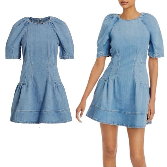 Jonathan Simkhai Holland Denim Mini Dress - Picture 3 of 16